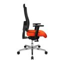 Topstar Bürostuhl Sitness 60, PS69BH W54 Stoff orange, Gestell alu