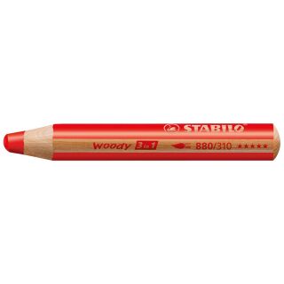 STABILO woody 3 in 1 Buntstift rot, 1 St.