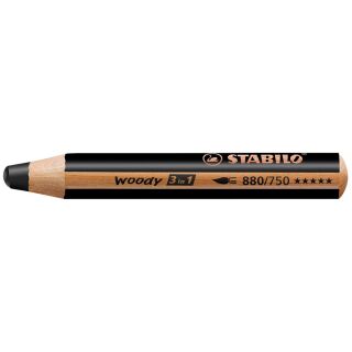 STABILO woody 3 in 1 Buntstift schwarz, 1 St.