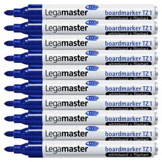 Legamaster TZ 1 Whiteboard- und Flipchart-Marker blau 1,5 - 3,0 mm, 10 St.