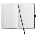 BRUNNEN Notizbuch KOMPAGNON DIN A4 kariert, schwarz Hardcover 192, davon 16 zum Heraustrennen Seiten, 1 St.