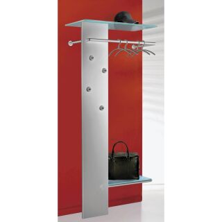 Kerkmann Wandgarderobe Kent 33676514 silber Metall 4 Haken 80,0 x 190,0 cm, 1 St.