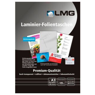 LMG Laminierfolien glänzend für A3 125 micron, 100 St.