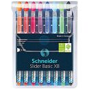 Schneider Kugelschreiber Slider Basic farbsortiert, Schreibfarbe: farbsortiert, 8 St.