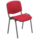 Nowy Styl Besucherstühle Iso rot, schwarz Kunstleder, 4 St.