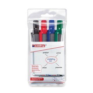 edding retract 12 Whiteboard-Marker farbsortiert 1,5 - 3,0 mm, 4 St.