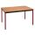 SODEMATUB Mehrzwecktisch buche, rot rechteckig, Vierkantrohr rot, 120,0 x 60,0 x 74,0 cm