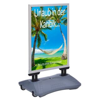 update displays Kundenstopper WindPro Lite silber DIN A1 2 Fächer 72,0 x 63,2 x 87,9 cm, 1 St.