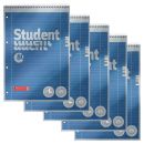 5 BRUNNEN Collegeblöcke Student Premium Lineatur 27 liniert DIN A4 Innen- und Außenrand