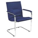 Nowy Styl Besucherstühle Rumba RUMBA CR SP06 blau Leder, 2 St.