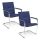 Nowy Styl Besucherstühle Rumba RUMBA CR SP06 blau Leder, 2 St.