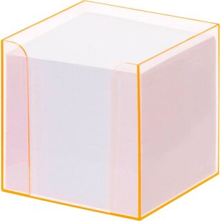 folia Zettelbox LUXBOX transparent inkl. 800 Notizzettel weiß, 1 St.