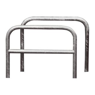 Abweisebügel aus Stahlrundrohr Ø 60 mm, Höhe 1200 mm, ohne Querstrebe, zum Einbetonieren, ohne Lackierung, 1000 mm breit