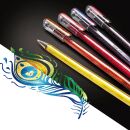 Pentel Hybrid Dual Metallic Gelschreiber 0,5 mm, Schreibfarbe: gold, 1 St.