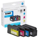 KMP H166VX schwarz, cyan, magenta, gelb Druckerpatronen...