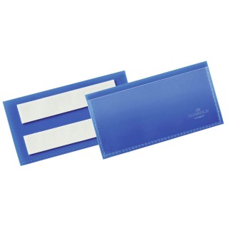 50 DURABLE Etikettentaschen blau 11,3 x 5,3 cm