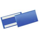 DURABLE Etikettentaschen blau 15,0 x 6,7 cm, 50 St.