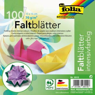folia Faltblätter INTENSIV mehrfarbig 100 Blatt