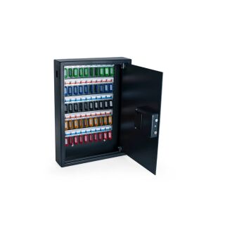 pavo Schlüsseltresor grau mit 50 Haken, Elektronikschloss, 38,0 x 10,0 x 55,0 cm, 1 St.