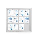 Showdown® Displays Schaukasten T silber 12x DIN A4...