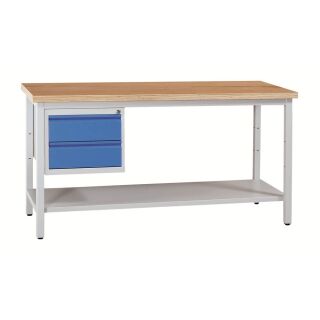 Gürkan Werkbank lichtgrau 2 Schubladen 120,0 x 60,0 x 84,0 cm