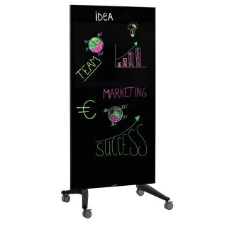 Legamaster mobile Glas-Magnettafel 90,0 x 175,0 cm schwarz