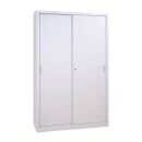 Gürkan Schiebetürenschrank, 100282 lichtgrau 4 Fachböden 120,0 x 45,0 x 195,0 cm