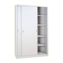 Gürkan Schiebetürenschrank, 100282 lichtgrau 4 Fachböden 120,0 x 45,0 x 195,0 cm