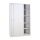 Gürkan Schiebetürenschrank, 100282 lichtgrau 4 Fachböden 120,0 x 45,0 x 195,0 cm