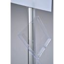 update displays Prospektständer silber DIN A4 4 Fächer 45,0 x 45,0 x 192,0 cm, 1 St.