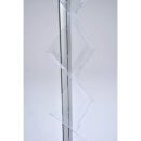 update displays Prospektständer silber DIN A4 4 Fächer 45,0 x 45,0 x 192,0 cm, 1 St.