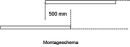 Wegesperre aus Vierkant-Stahlrohr, schwenkbar, Oberholm, ohne Lackierung, 2000 mm breit