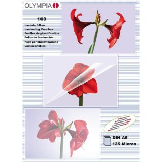 OLYMPIA Laminierfolien glänzend für A5 125 micron, 100 St.