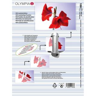 OLYMPIA Laminierfolien glänzend für A4 125 micron, 100 St.