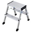 KRAUSE Klapptritt MONTO Rolly silber 2x 2 Stufen, H: 55,0 cm