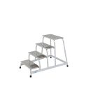 KRAUSE Montagetritt STABILO  silber 4 Stufen, H: 81,0 cm