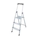 KRAUSE Stehleiter einseitig MONTO Solidy silber 3 Stufen,...