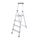KRAUSE Stehleiter einseitig MONTO Solidy silber 4 Stufen,...