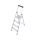 KRAUSE Stehleiter einseitig MONTO Solidy silber 4 Stufen, H: 160,0 cm