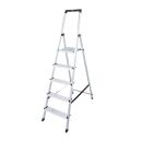 KRAUSE Stehleiter einseitig MONTO Solidy silber 5 Stufen,...
