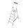 KRAUSE Stehleiter einseitig MONTO Solidy silber 5 Stufen, H: 180,0 cm