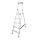 KRAUSE Stehleiter einseitig MONTO Solidy silber 5 Stufen, H: 180,0 cm