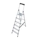 KRAUSE Stehleiter einseitig MONTO Solidy silber 6 Stufen,...