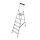 KRAUSE Stehleiter einseitig MONTO Solidy silber 6 Stufen, H: 205,0 cm