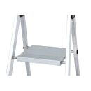 KRAUSE Stehleiter einseitig MONTO Solidy silber 8 Stufen, H: 250,0 cm