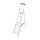 KRAUSE Stehleiter einseitig MONTO Solidy silber 8 Stufen, H: 250,0 cm