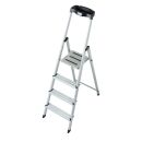 KRAUSE Stehleiter einseitig MONTO Safety silber 4 Stufen,...