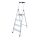 KRAUSE Stehleiter einseitig MONTO Safety silber 4 Stufen, H: 160,0 cm