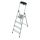 KRAUSE Stehleiter einseitig MONTO Safety silber 4 Stufen, H: 160,0 cm