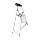 KRAUSE Stehleiter einseitig MONTO Safety silber 5 Stufen,...